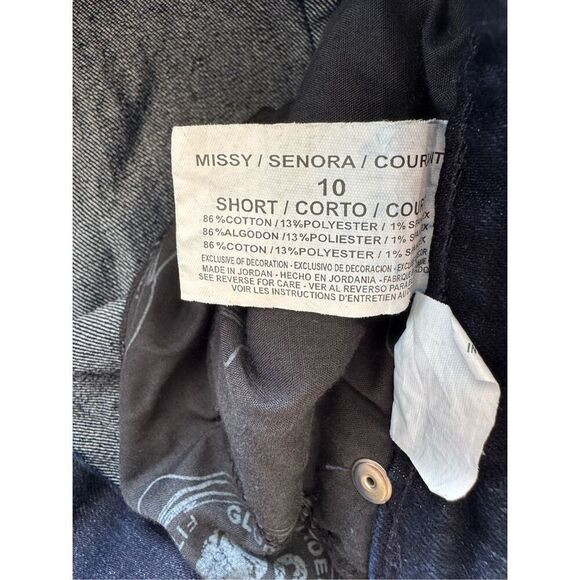 Gloria Vanderbilt Amanda straight leg women's size 10 short missy dark blue jean - Picture 4 of 5